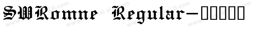 SWRomne Regular字体转换